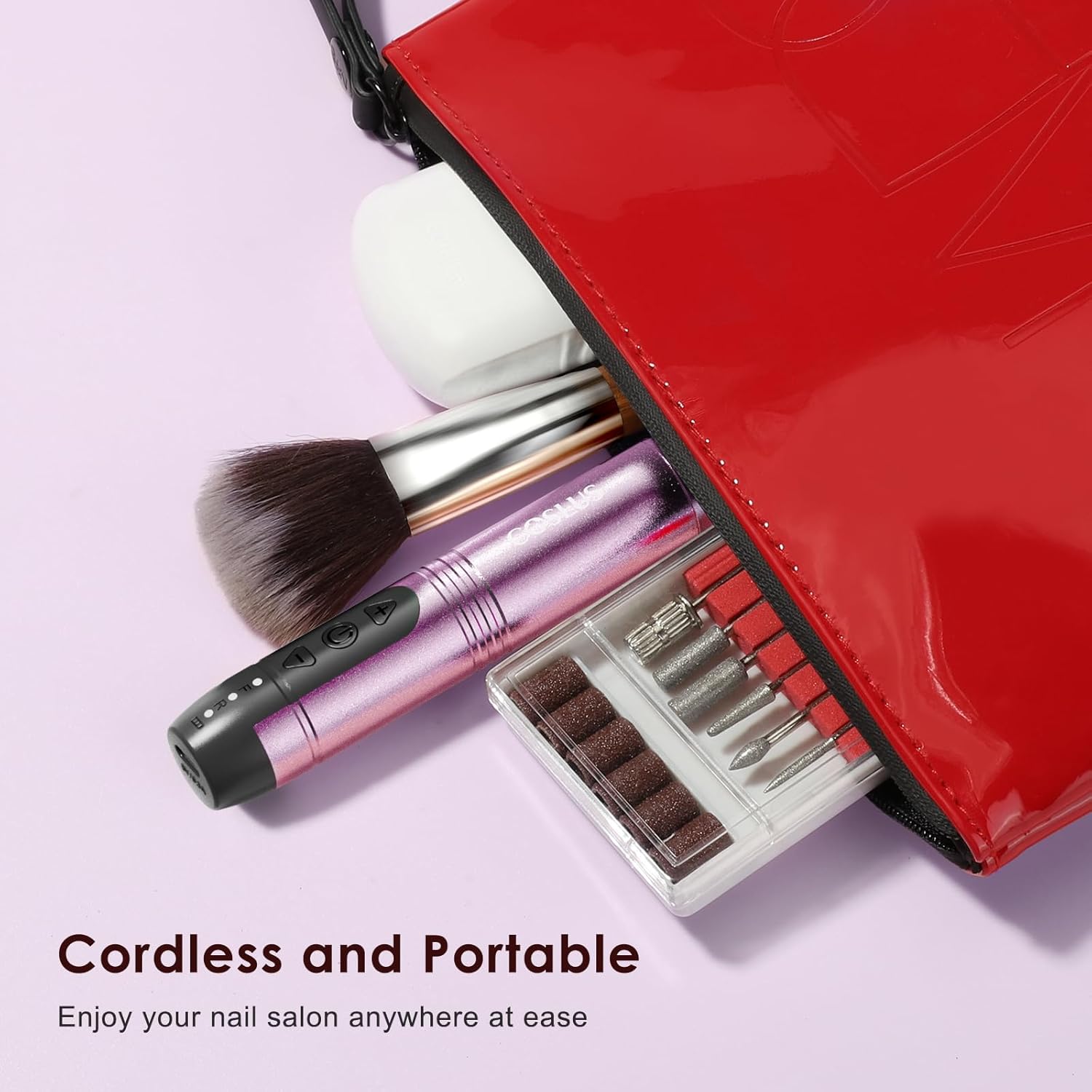 COSLUS Cordless Nail Drill Electric File Pedicure Nail Set