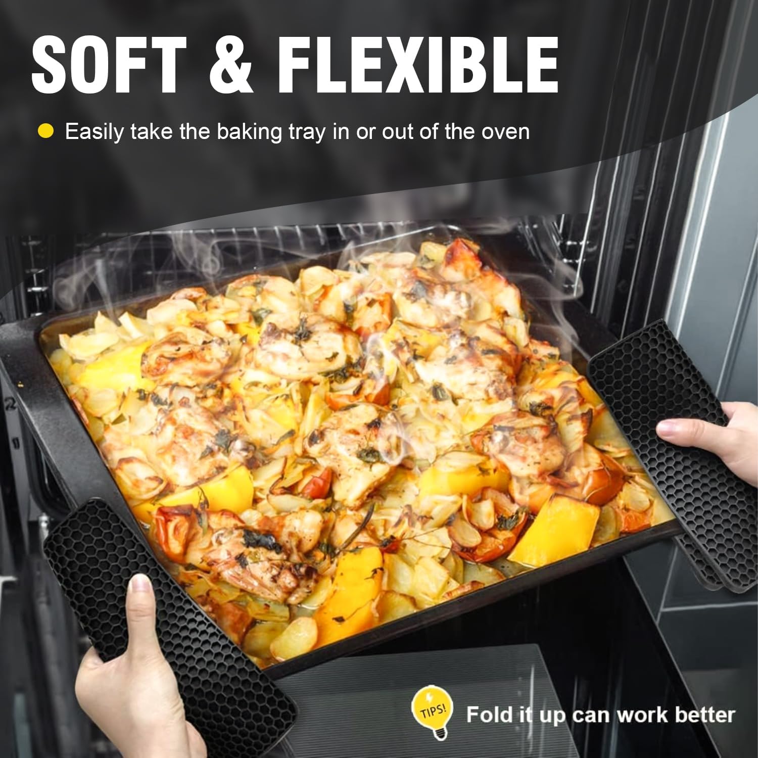 Walfos Silicone Trivet Mats - 4 Heat Resistant Pot Holders