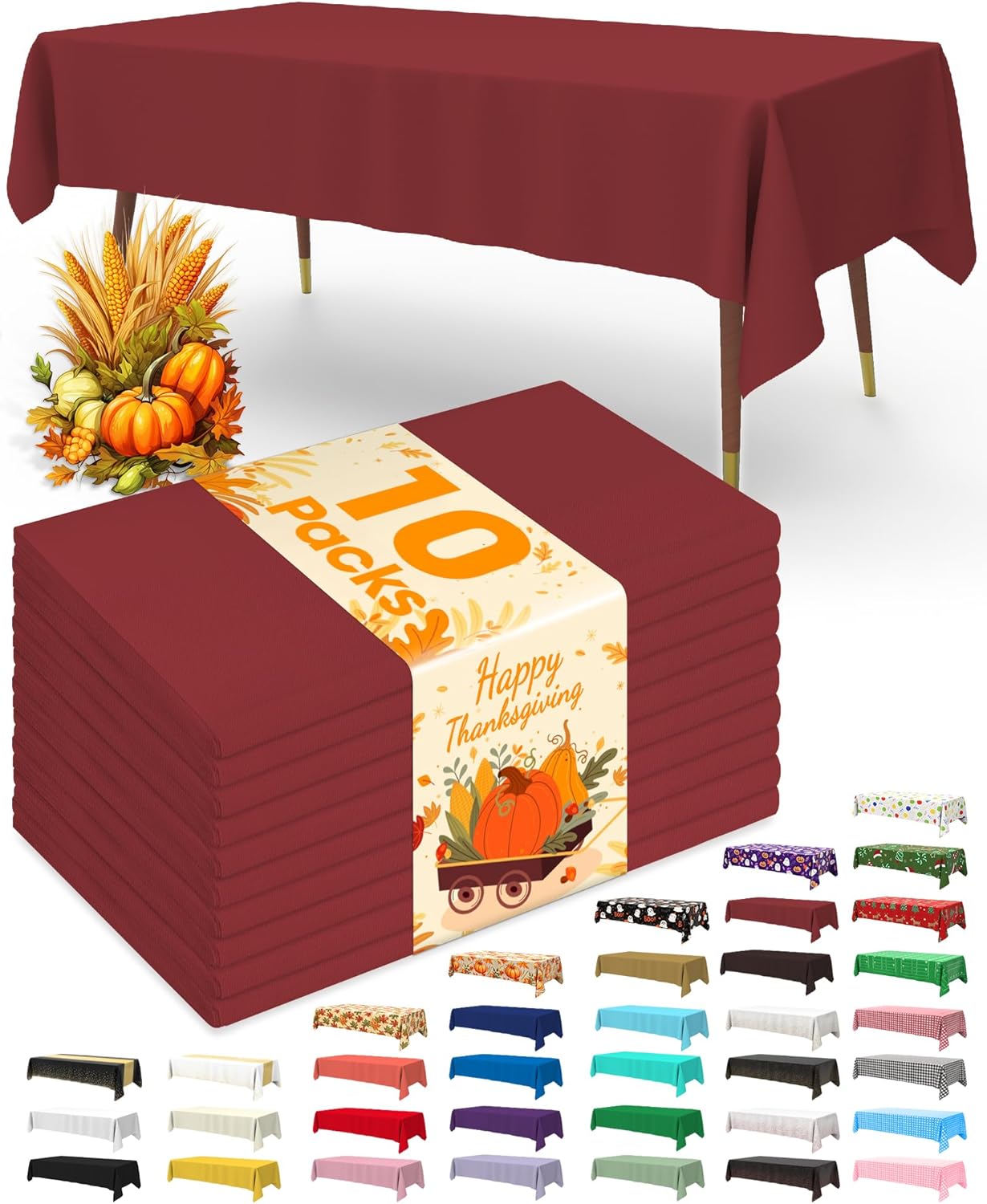 Pureegg Disposable Plastic Tablecloths
