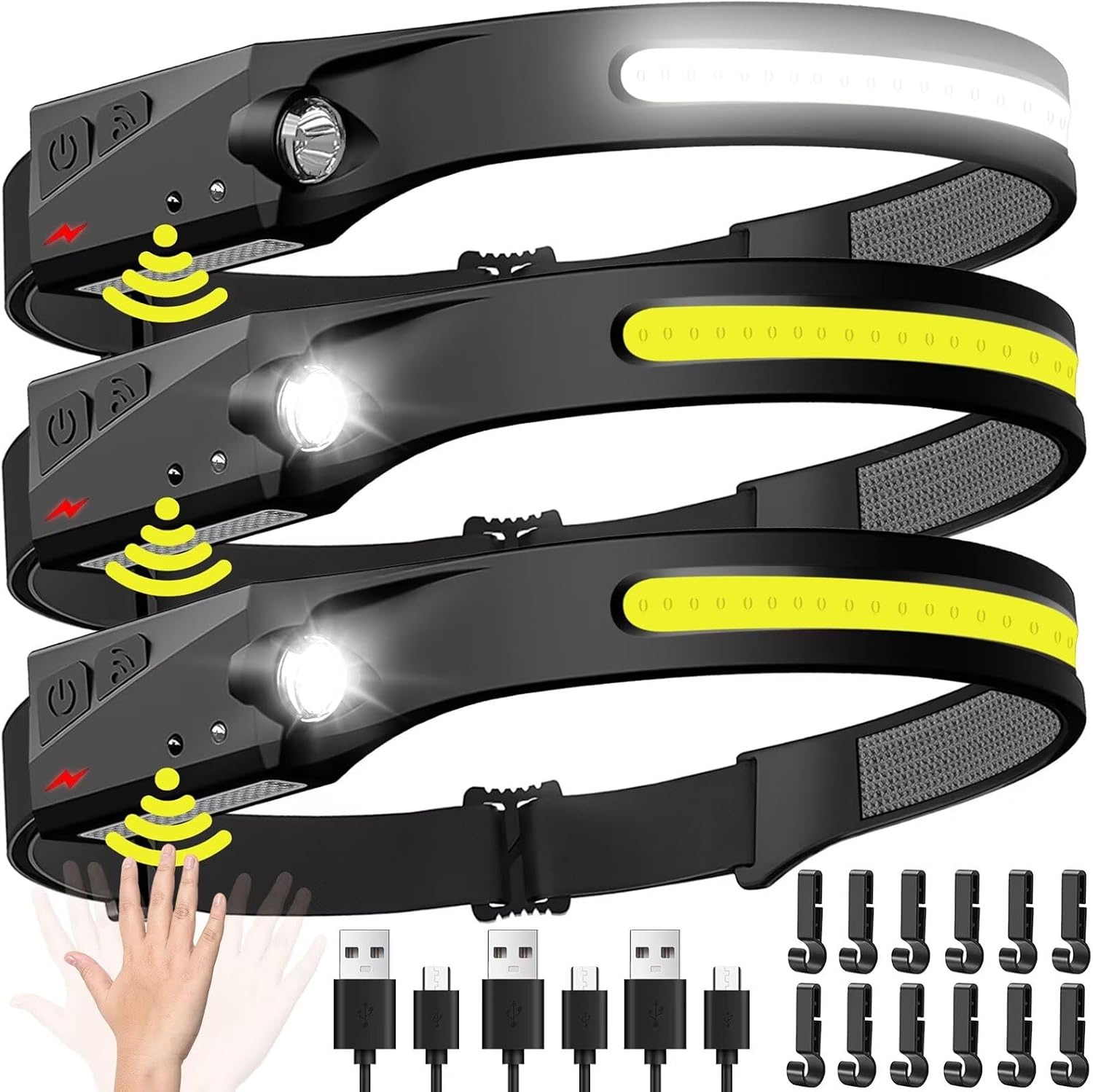 Headlamp Rechargeable 230° Wide Beam Head Lamp