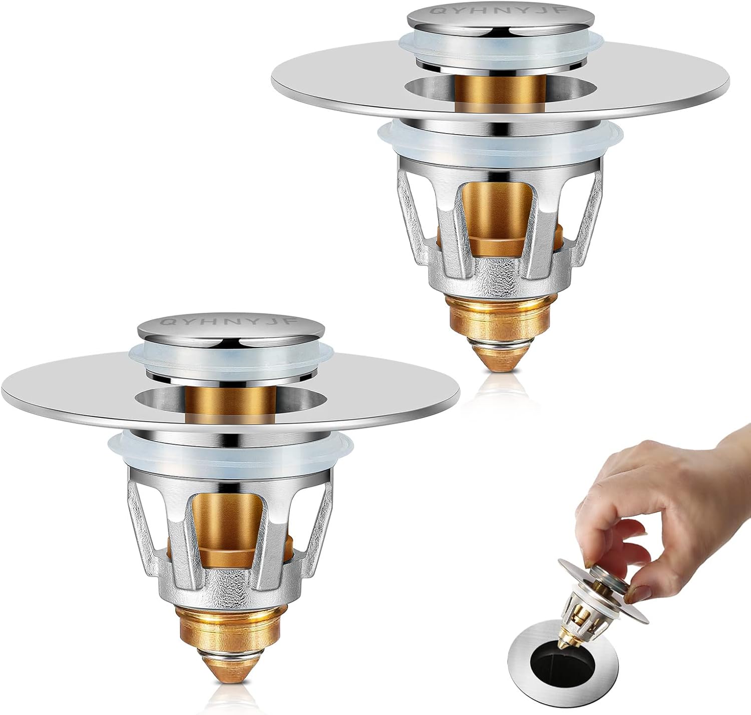 Bathroom Sink Stopper with Hair Catcher