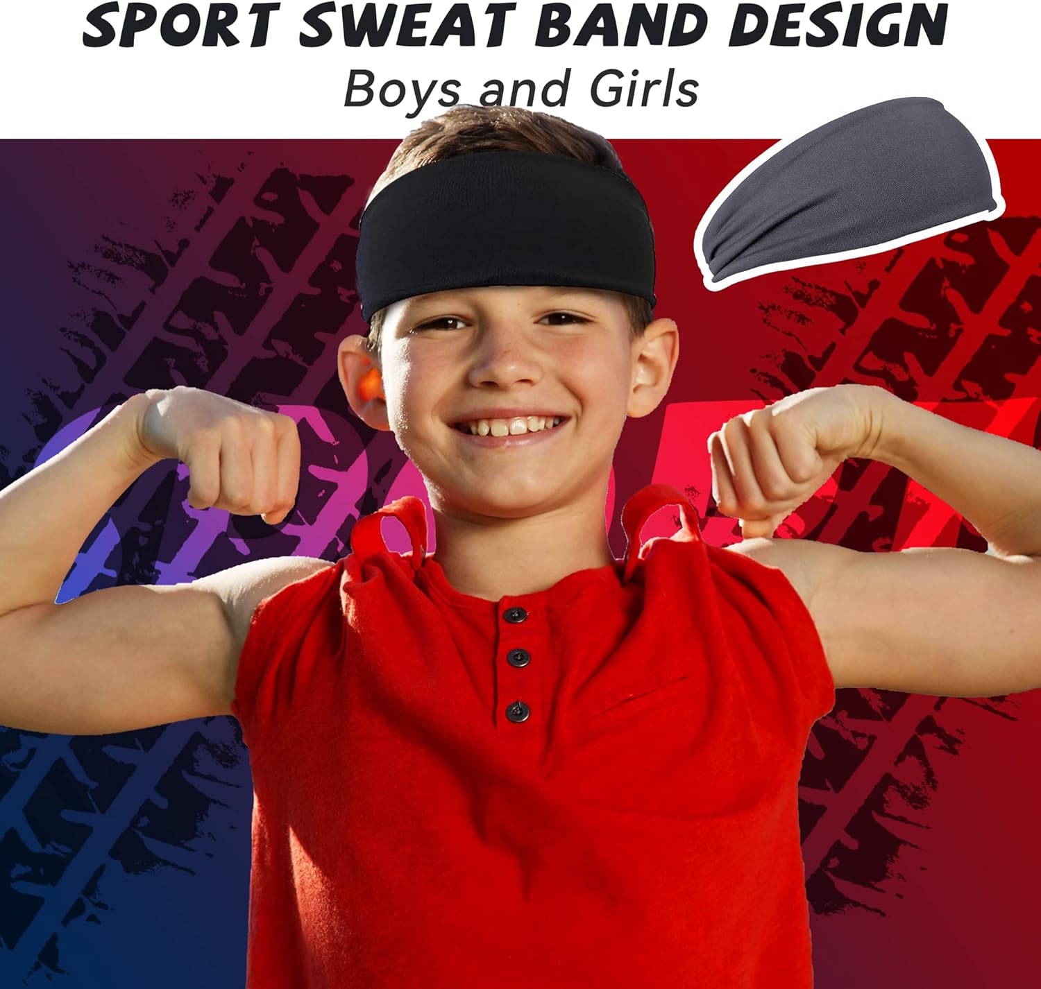 ChezMax 6 PCS Sweatbands for Kids