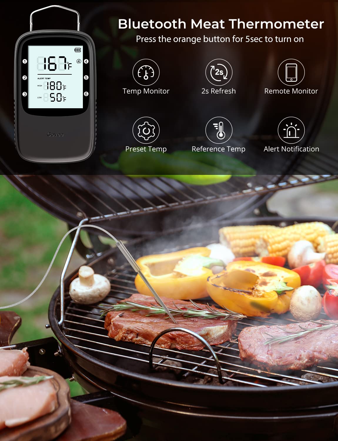 Govee Bluetooth Meat Thermometer for Smoker Oven