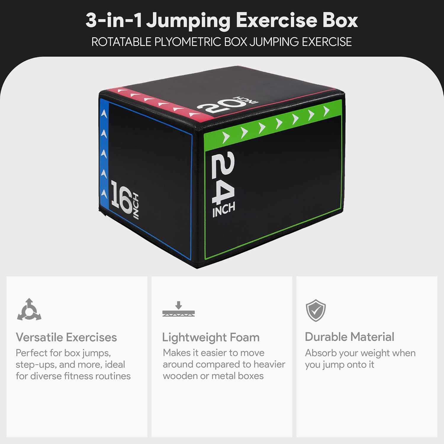 BalanceFrom Plyometric Jump Box for Home Gym