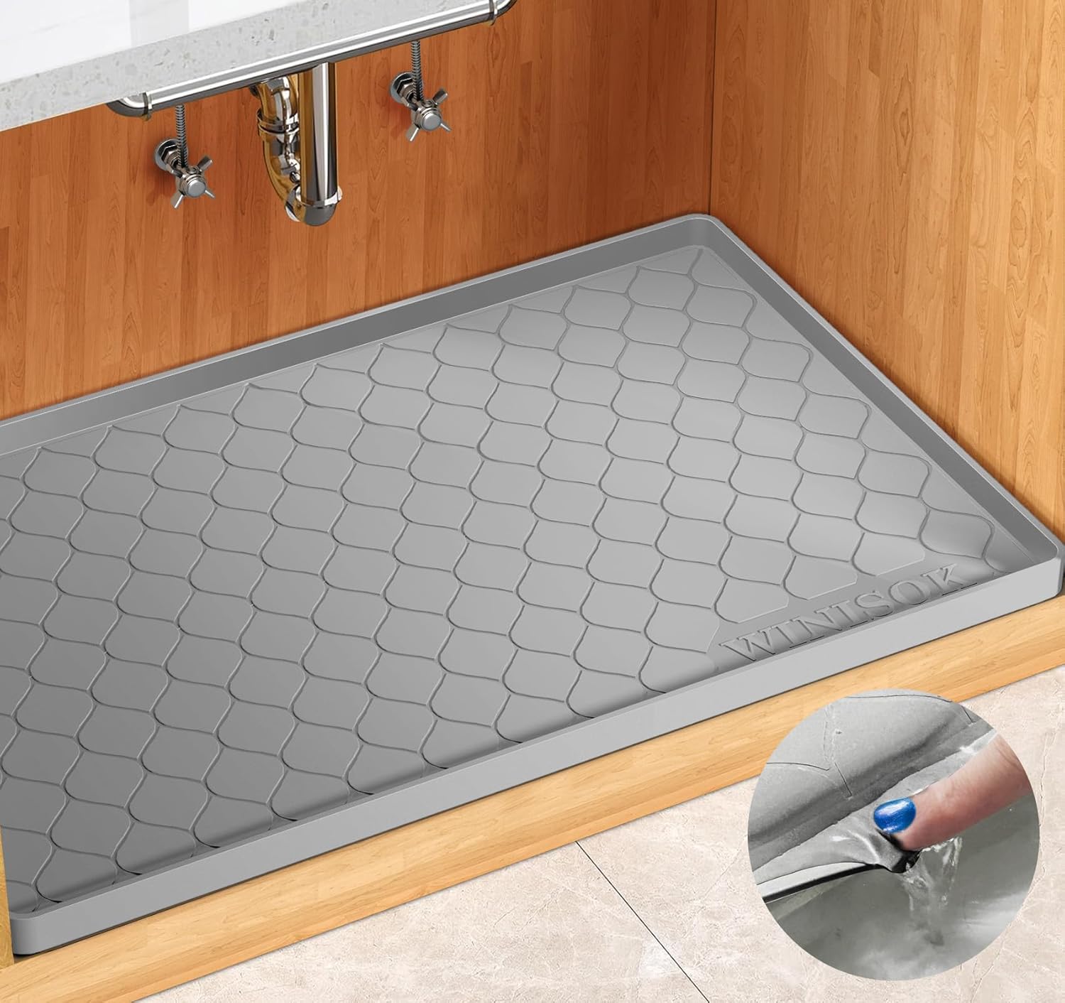 Silicone Under Sink Mat Kitchen & Cabinet Protector