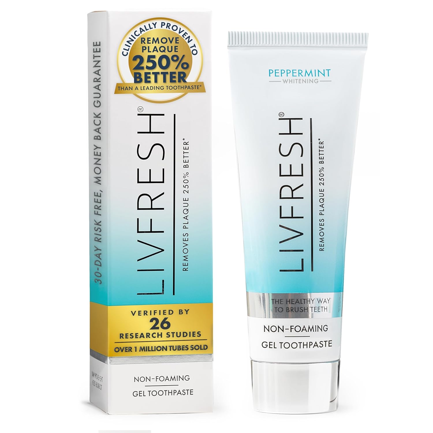 LIVFRESH Toothpaste Gel Clinically Proven to Remove
