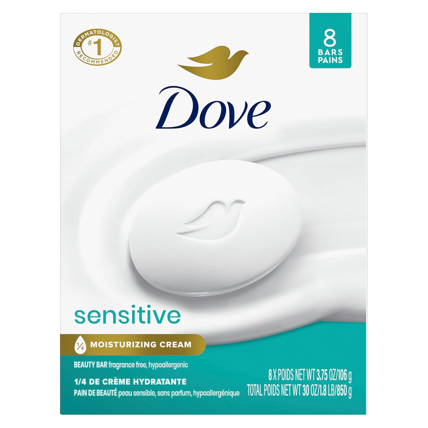Dove Beauty Bar Soap Sensitive for Sensitive Skin