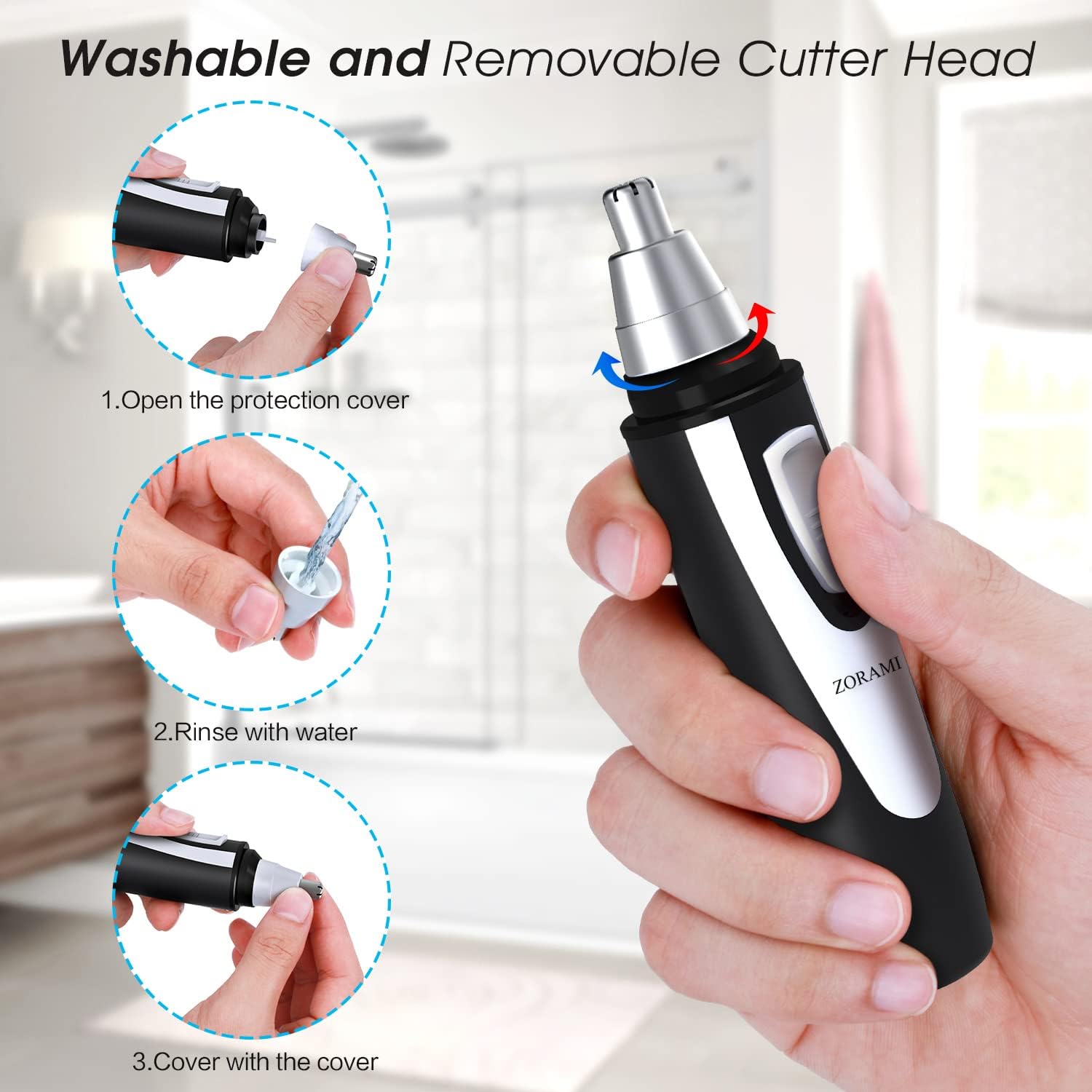 Ear & Nose Hair Trimmer, Painless Waterproof