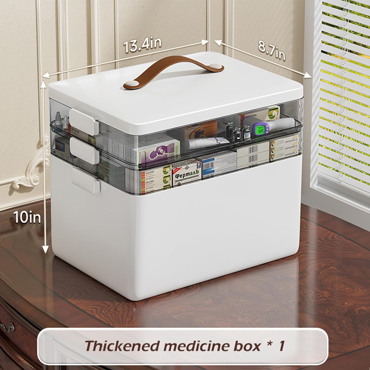 CTIME 3-Tier Medicine Organizer Portable Medicine