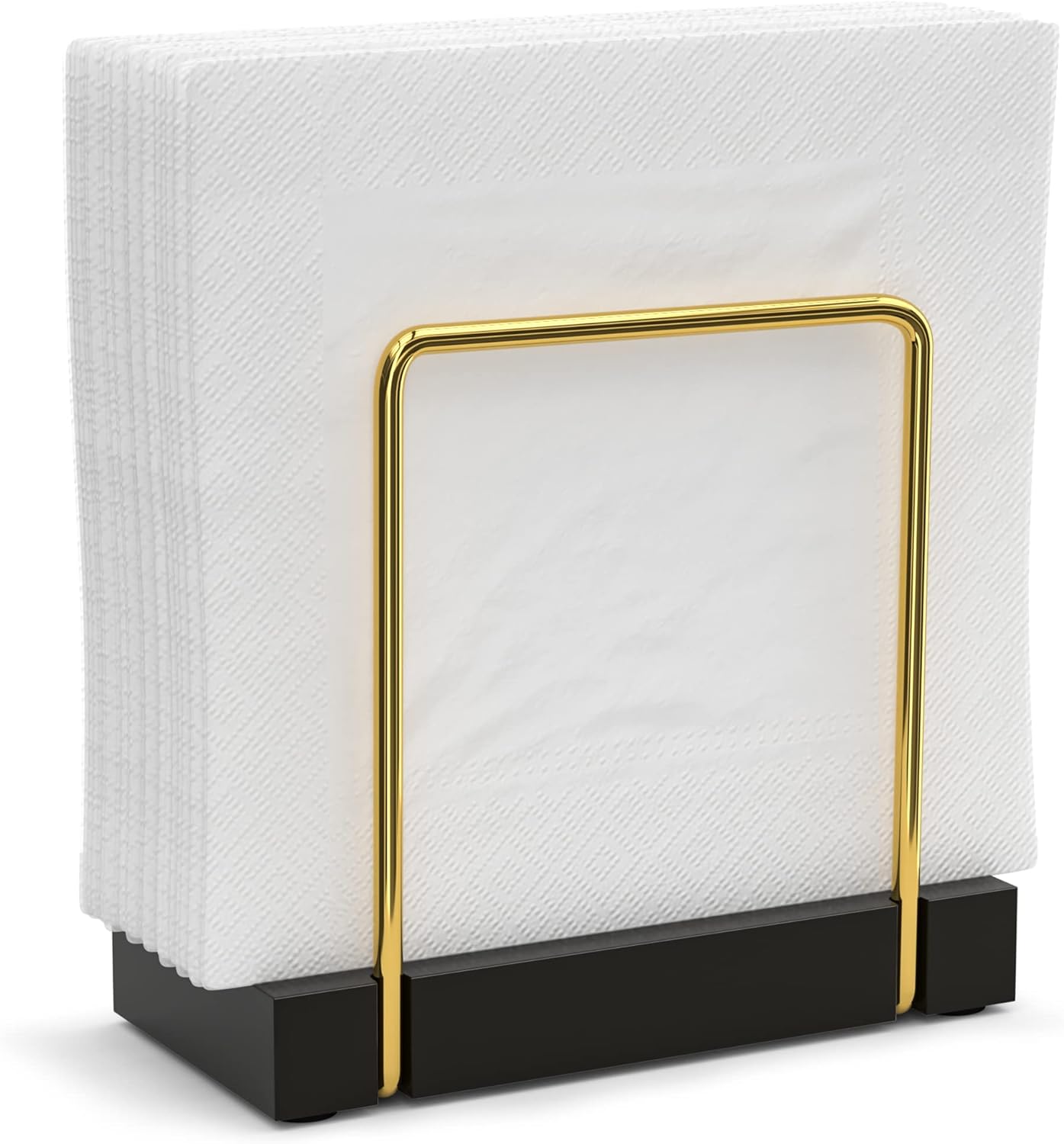 Wican Napkin Holder for Table Bamboo Iron Standing