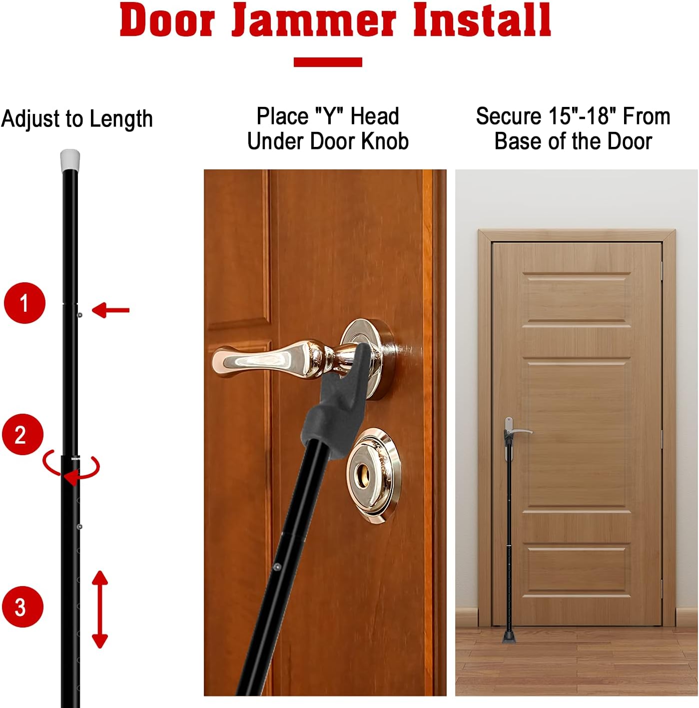 SECURITYMAN 2-in-1 Door Security Bar