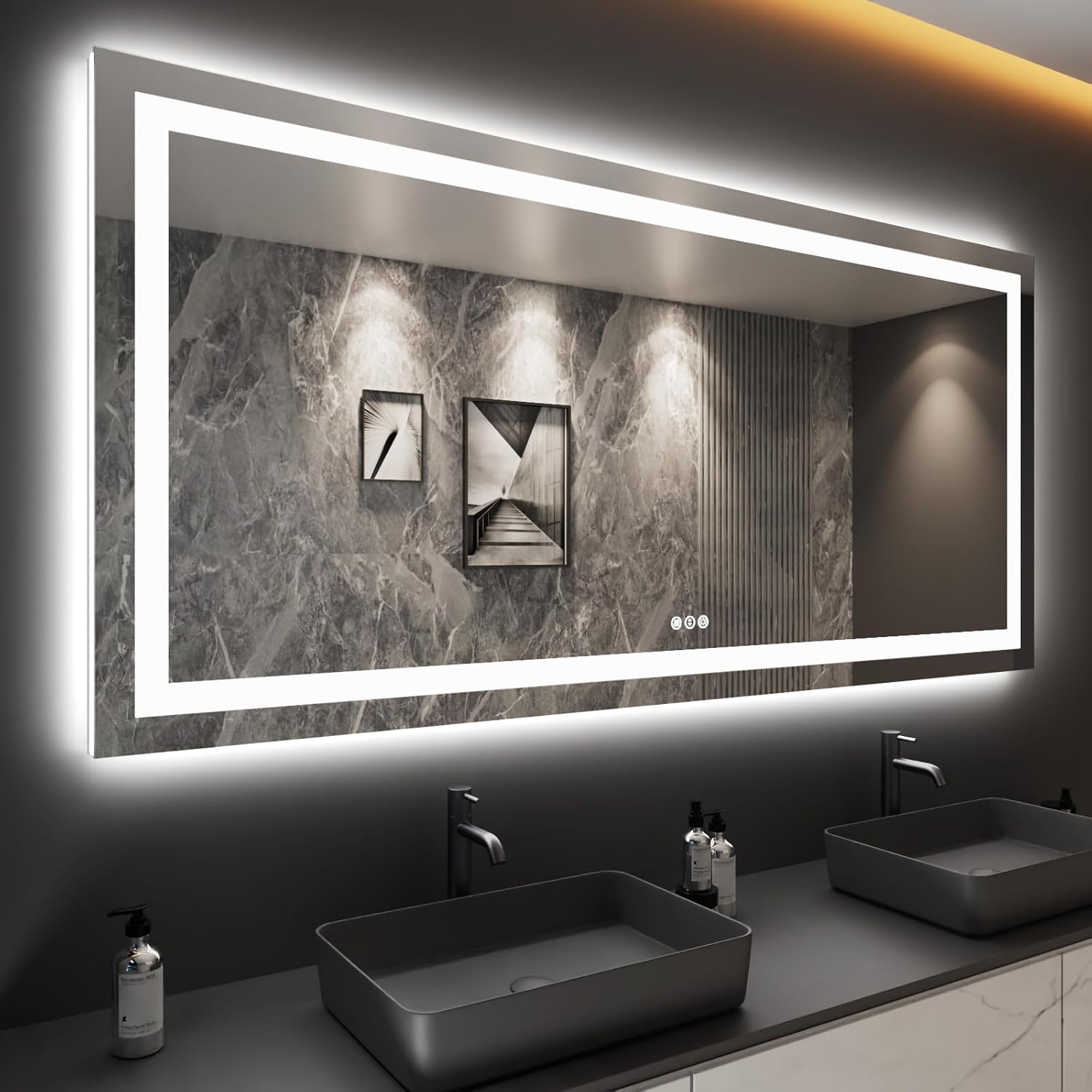LOAAO 24X32 LED Bathroom Mirror with Lights