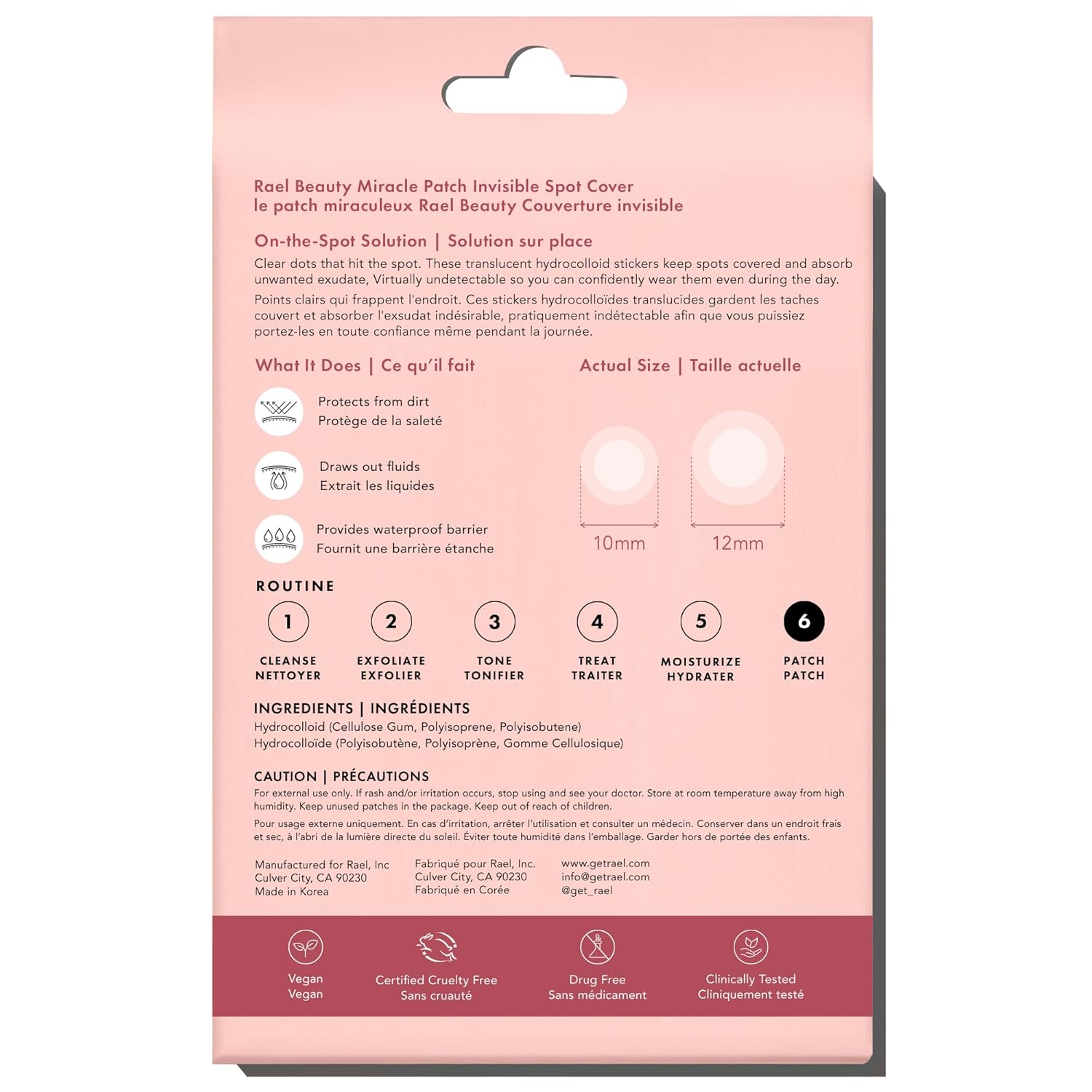 Rael Pimple Patches Invisible Hydrocolloid