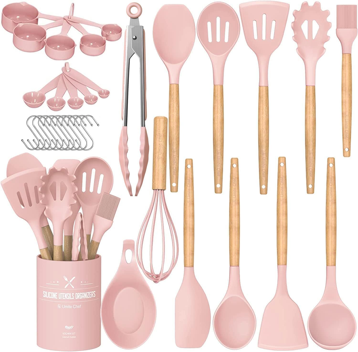 Umite Chef 33-Piece Silicone Kitchen Utensils Set