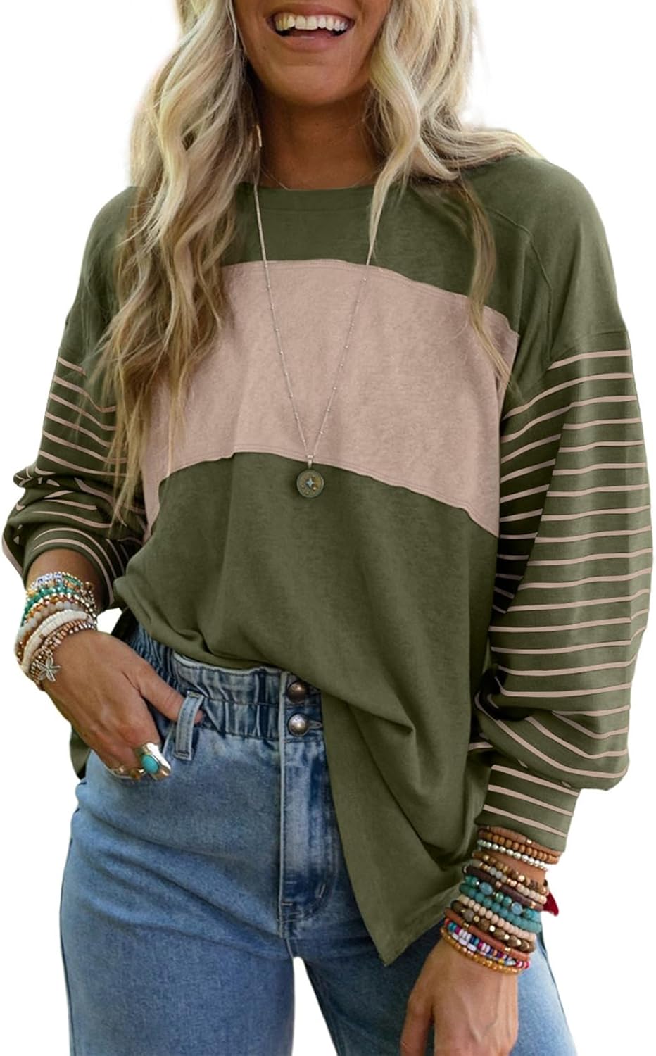 Dokotoo Oversized Color Block Women’s Top