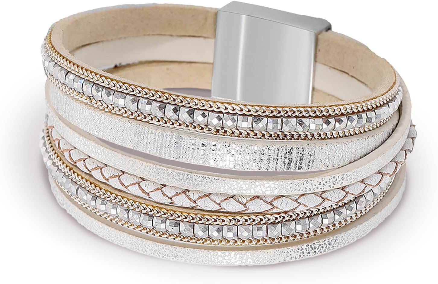 Fesciory Boho Leather Wrap Bracelet Women