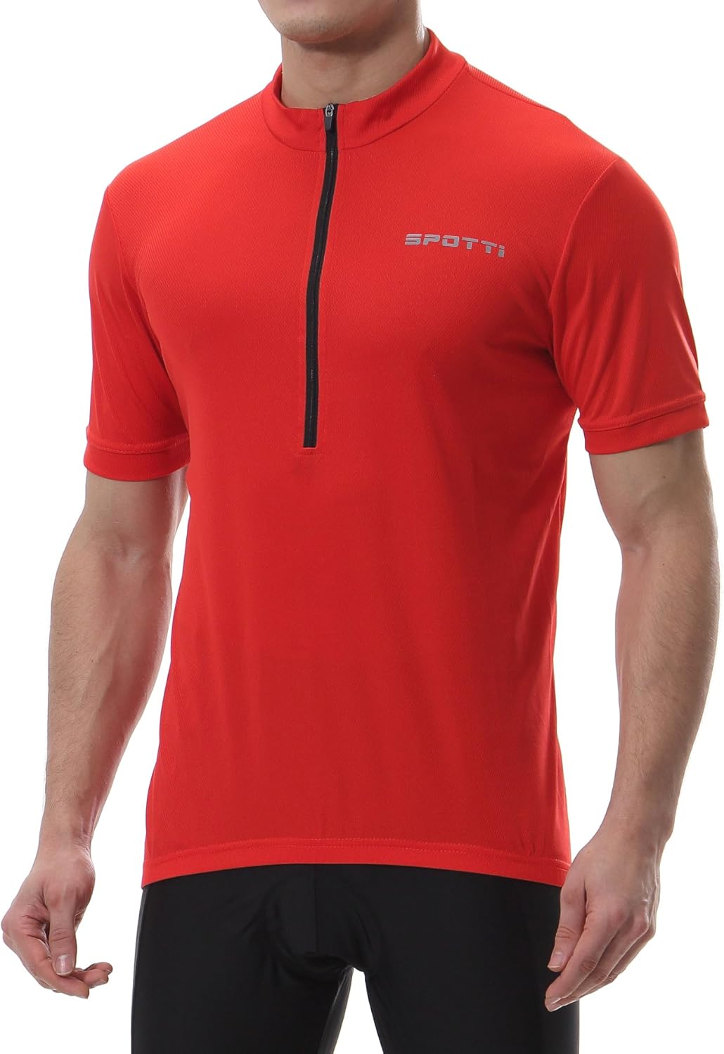 Spotti Men's Cycling Bike Jersey Short Sleeve with 3 Rear Pockets