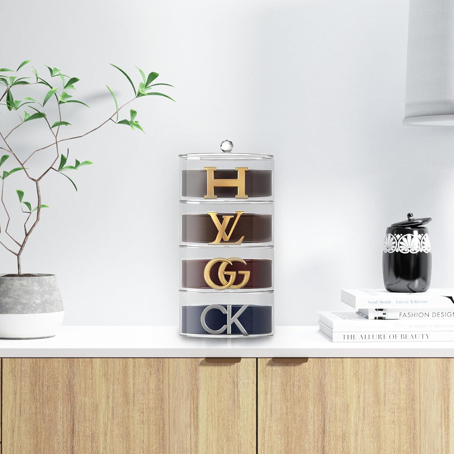 Acrylic Belt Organizer Closet Accessories for Jewelry