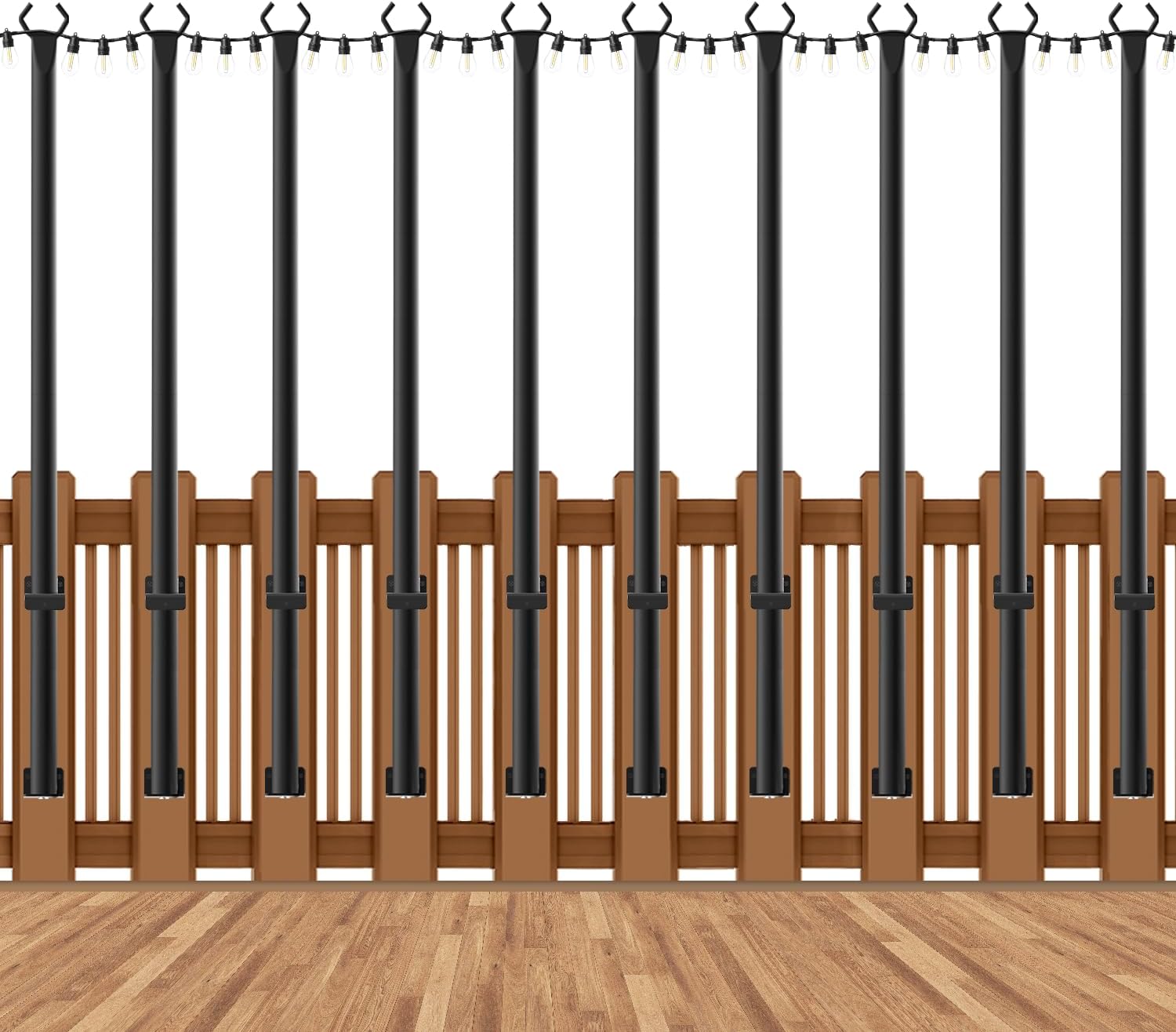 String Light Poles Outdoor String Light Pole with Hooks