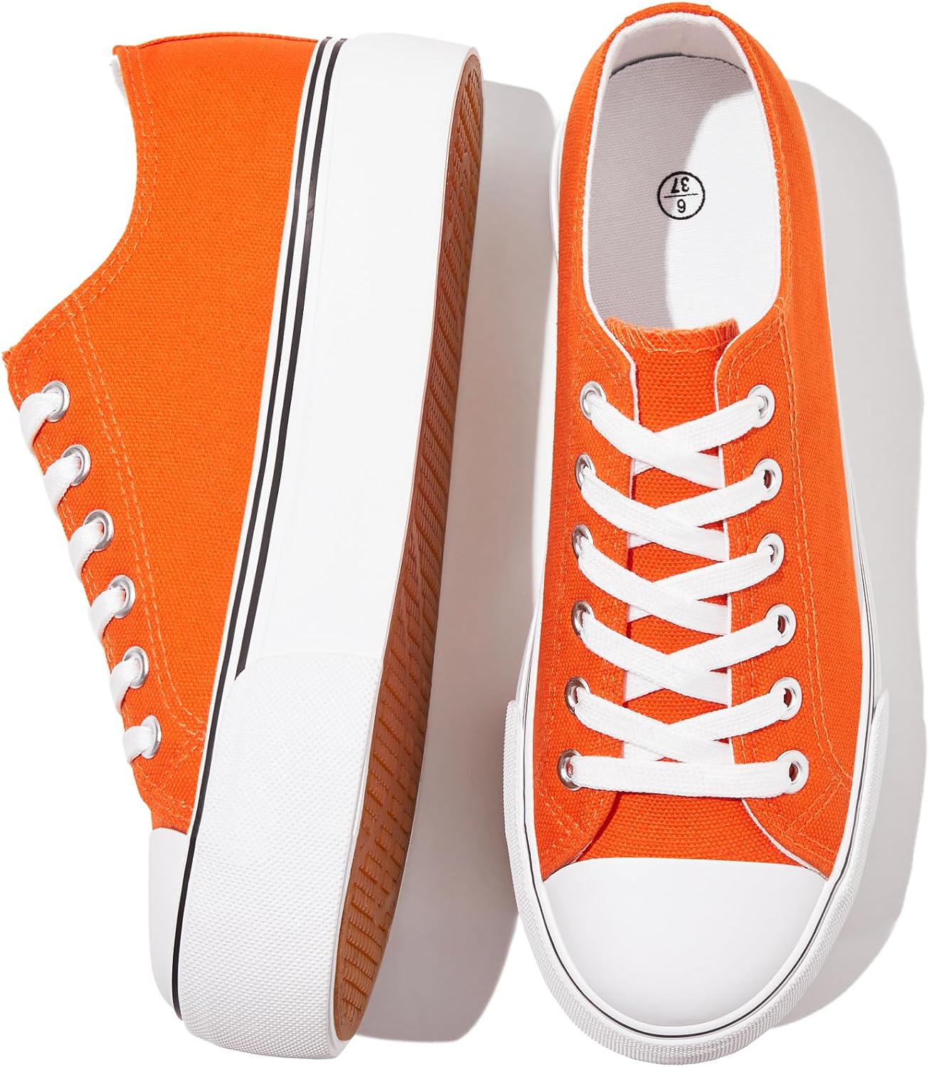 SERNIAL Womens White Platform Sneakers for Women