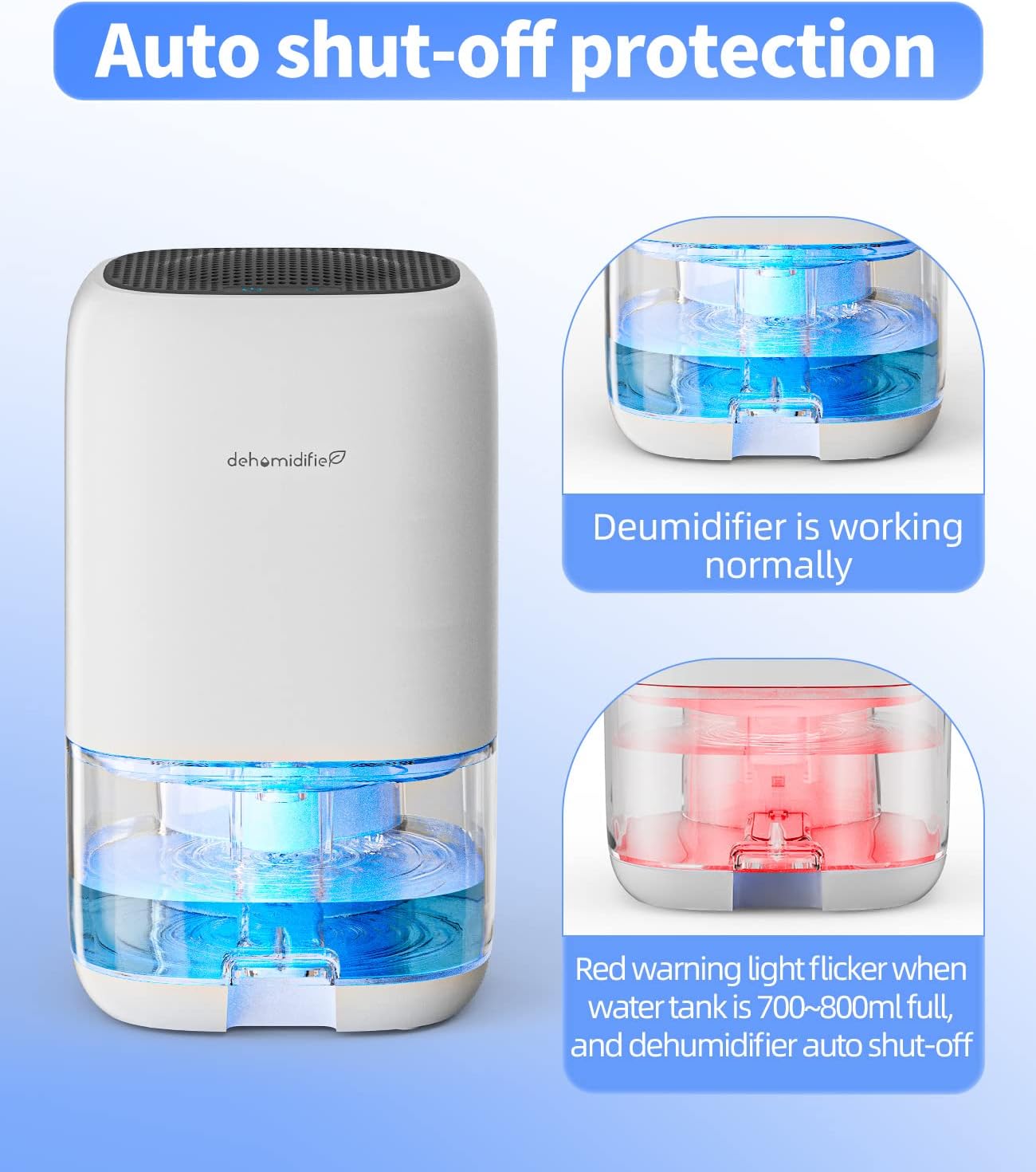 TABYIK 35oz Small Quiet Dehumidifier for Room
