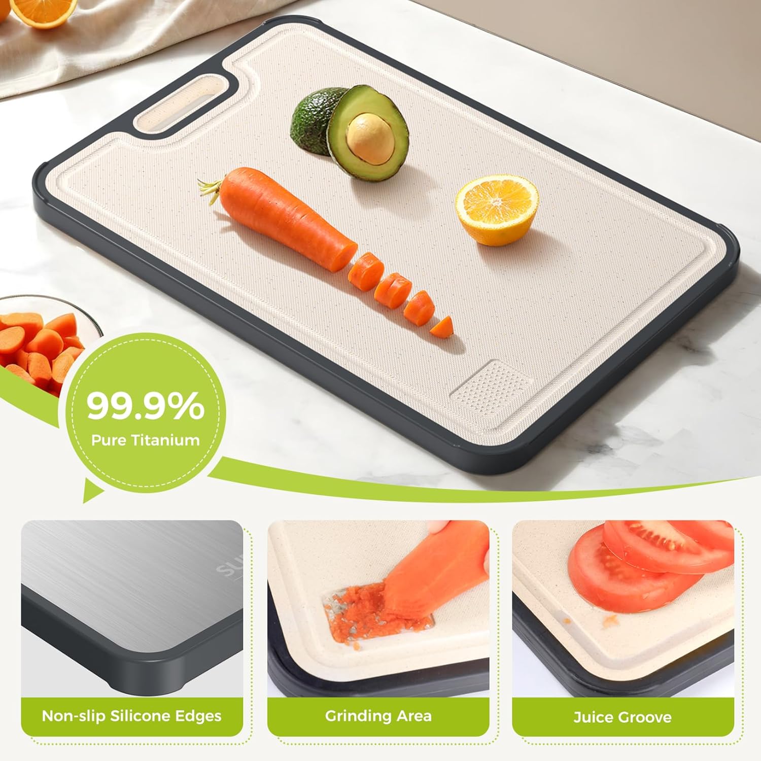 Titanium Cutting Board Food Grade Easy Clean