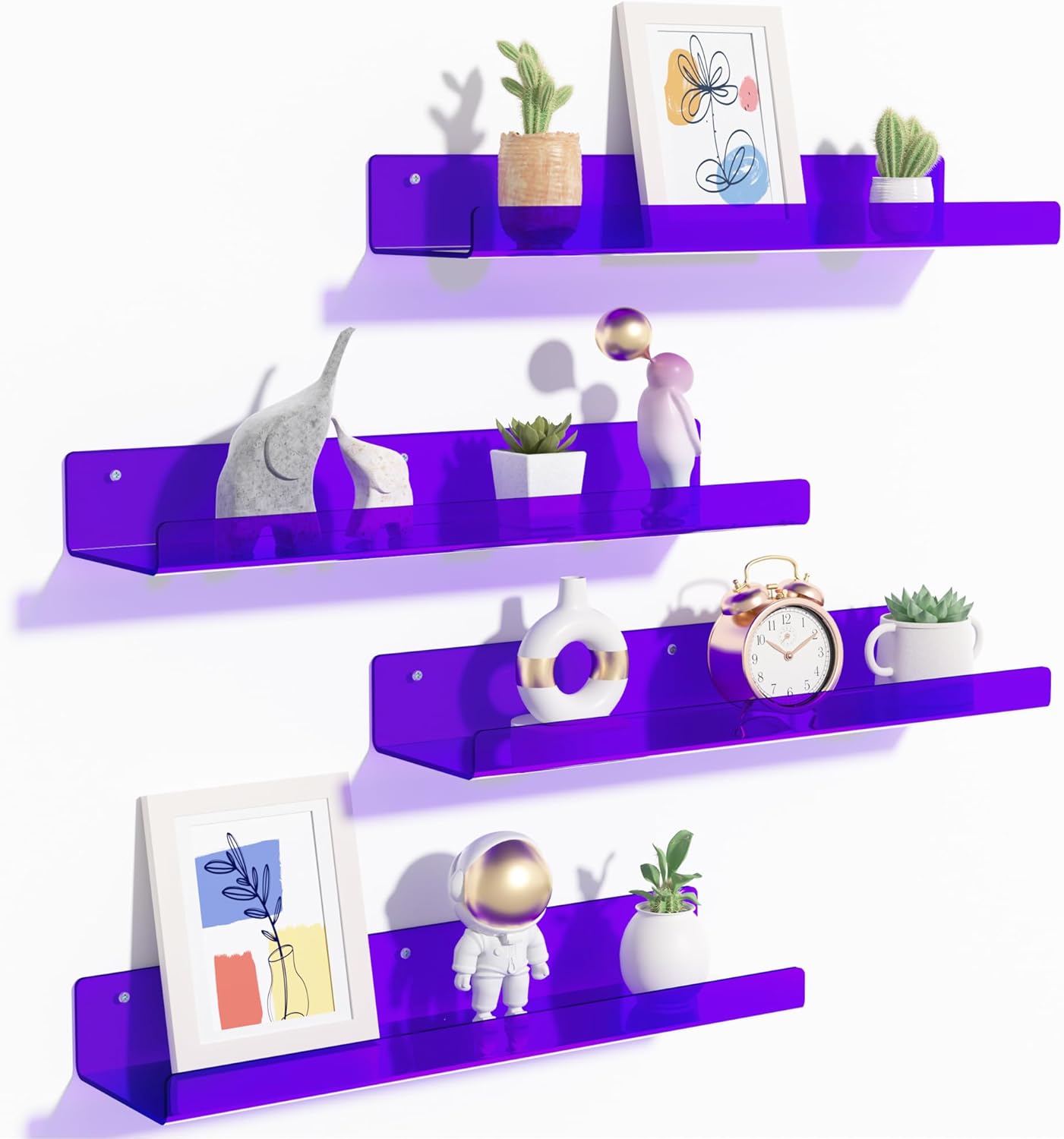 Upsimples Acrylic Shelves for Bathroom Storage