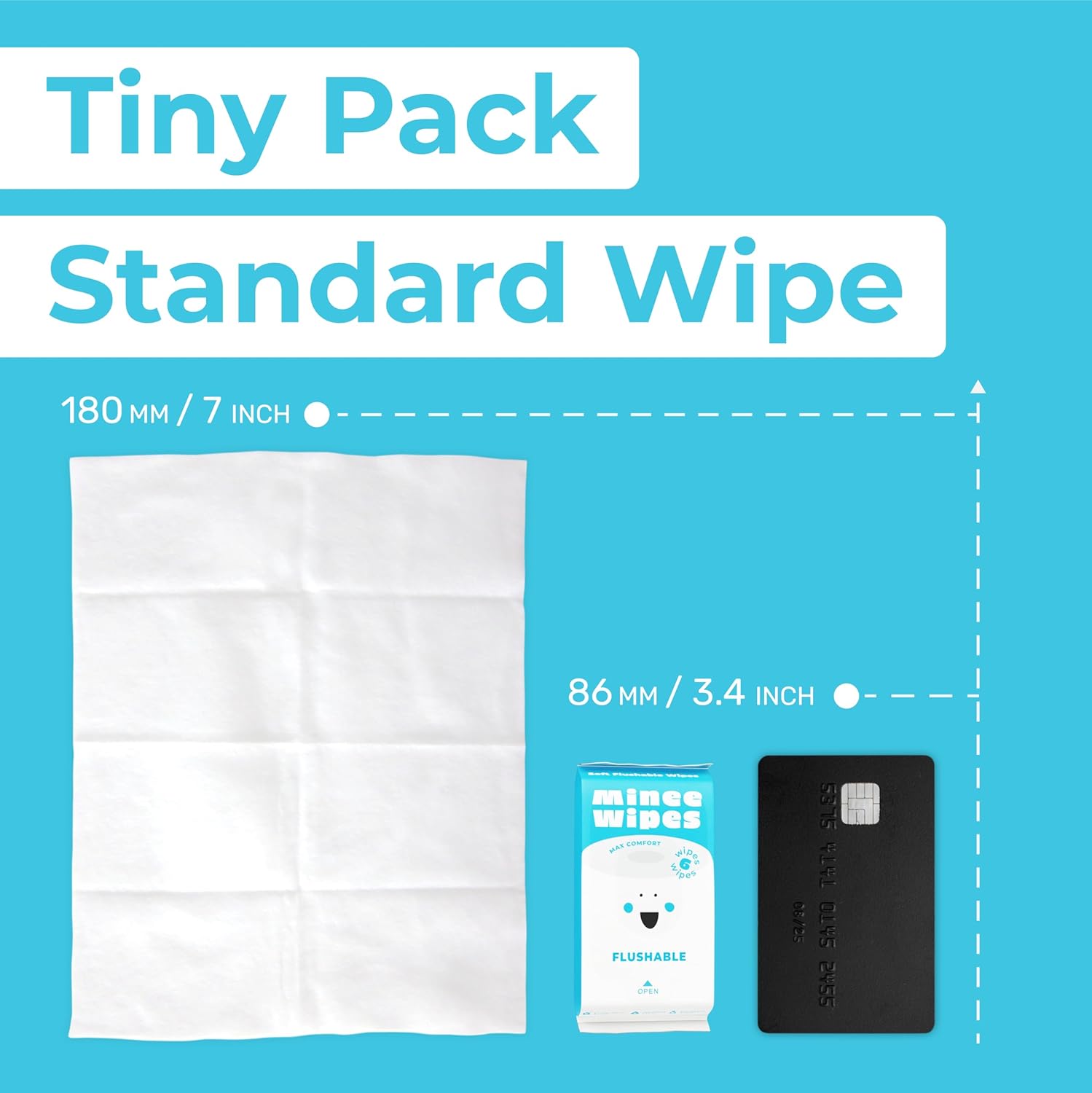 Impossibly Compact Travel Flushable Wipes