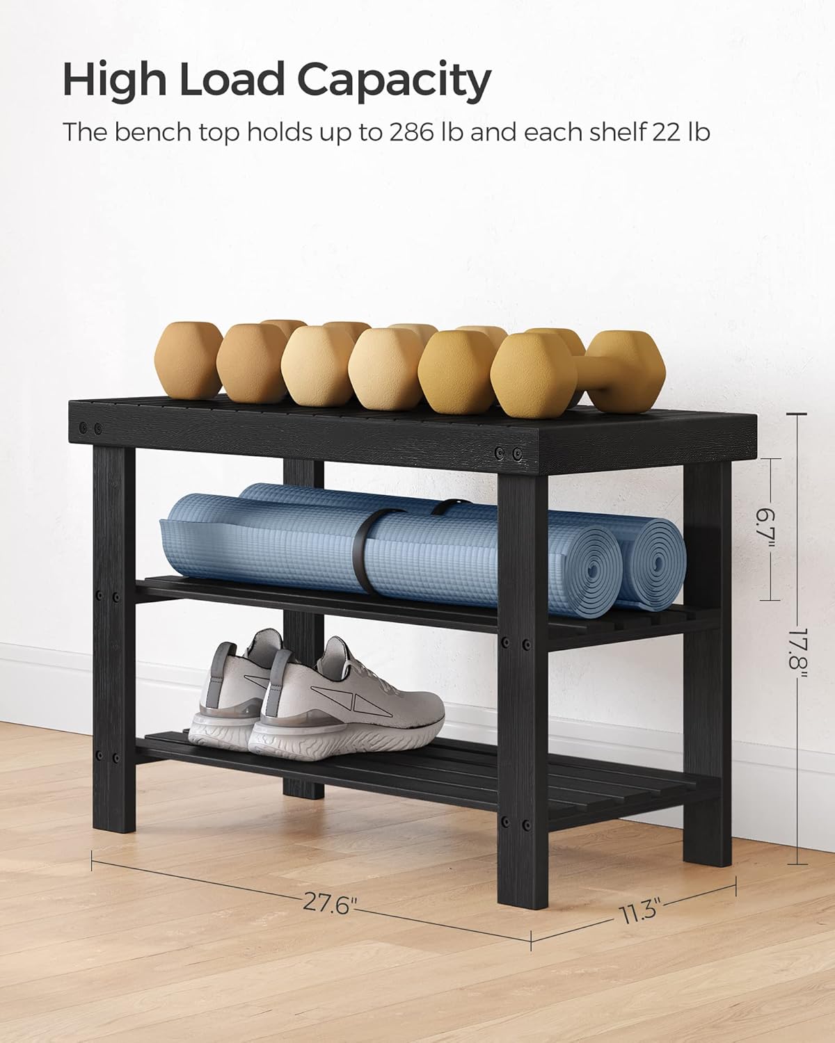 SONGMICS Shoe Rack Bench for Home