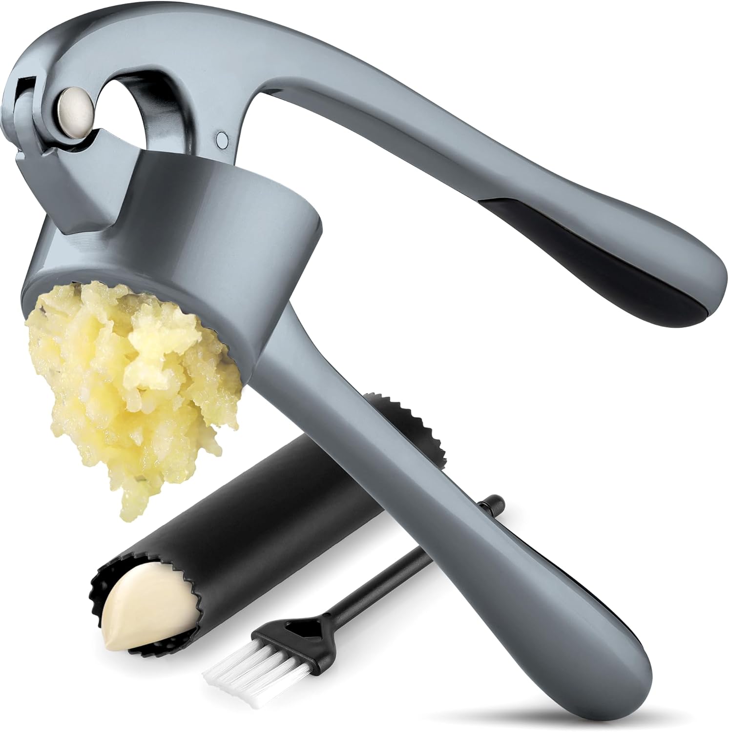 Zulay Kitchen Premium Garlic Press Set