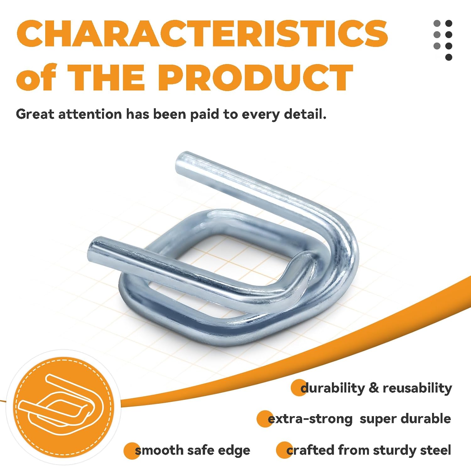 3/4" Galvanized Banding Strapping Metal Wire Buckle