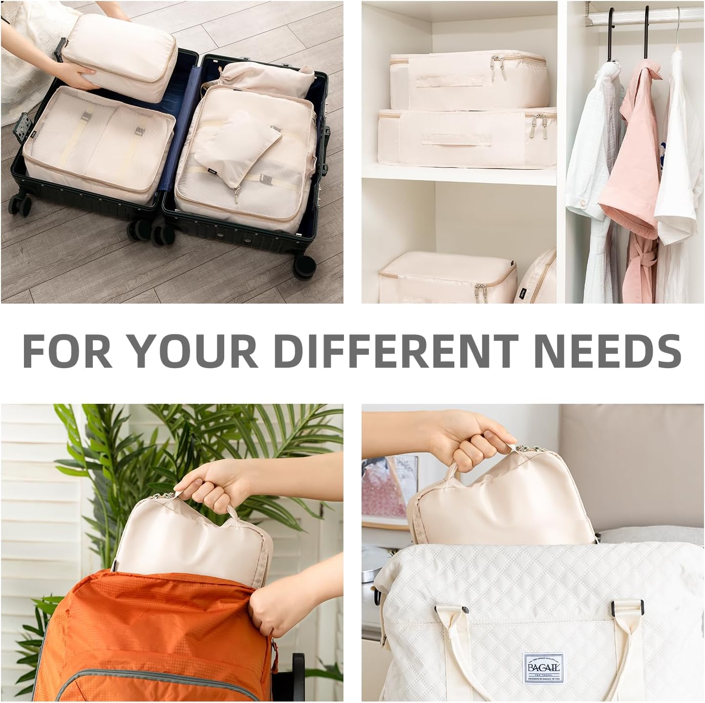 BAGAIL 8-Set Packing Cubes