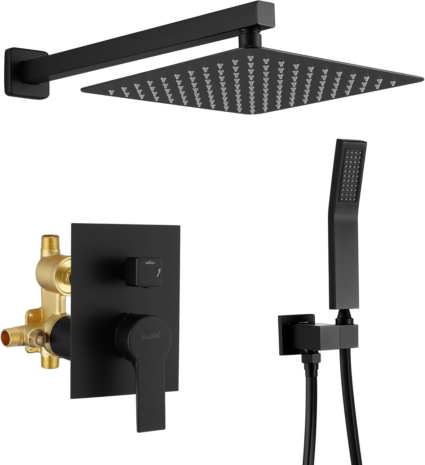 SHAMANDA Brass Rainfall Luxuly Bathroom Shower System