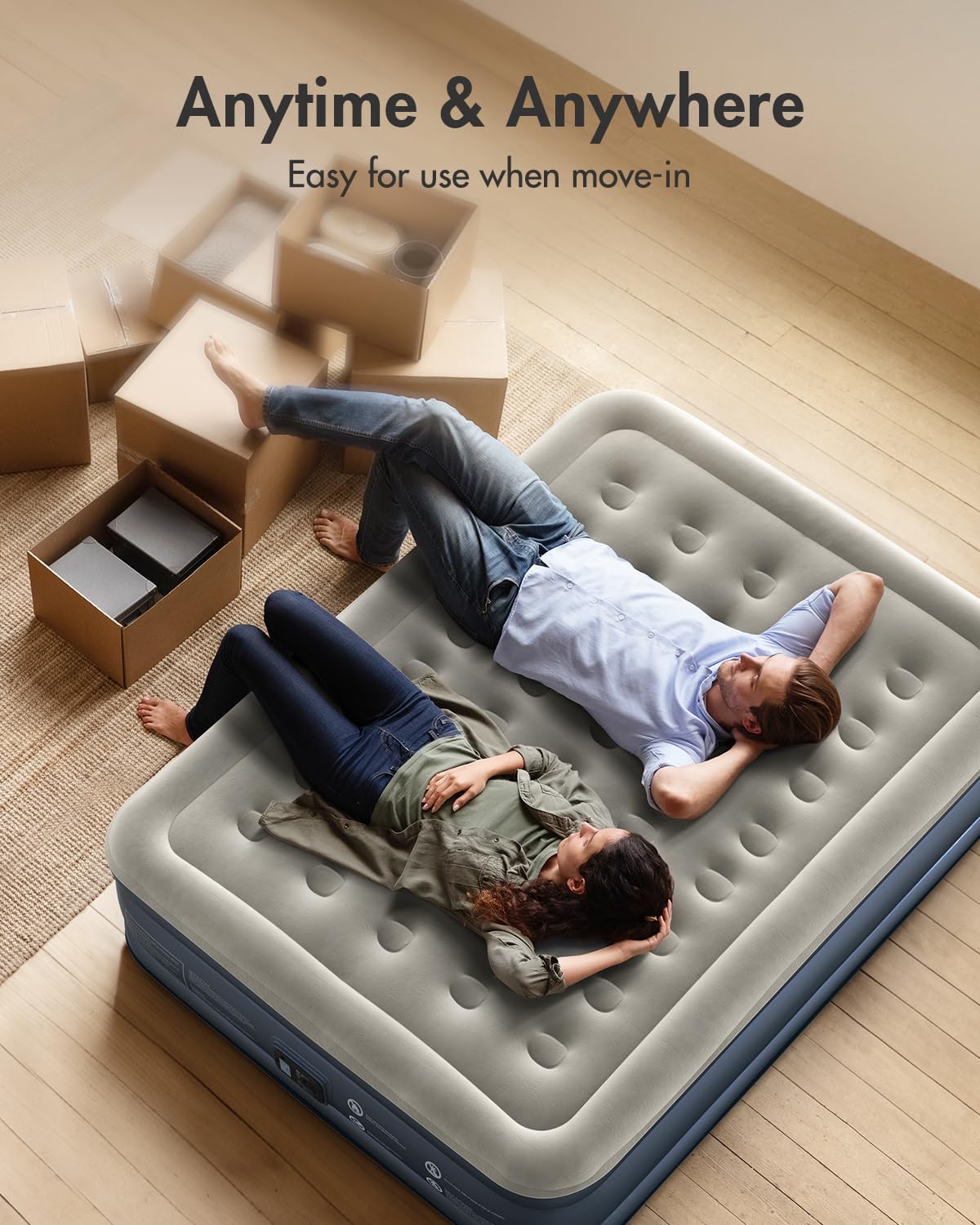 iDOO Queen Air Mattress with Built-in Pump