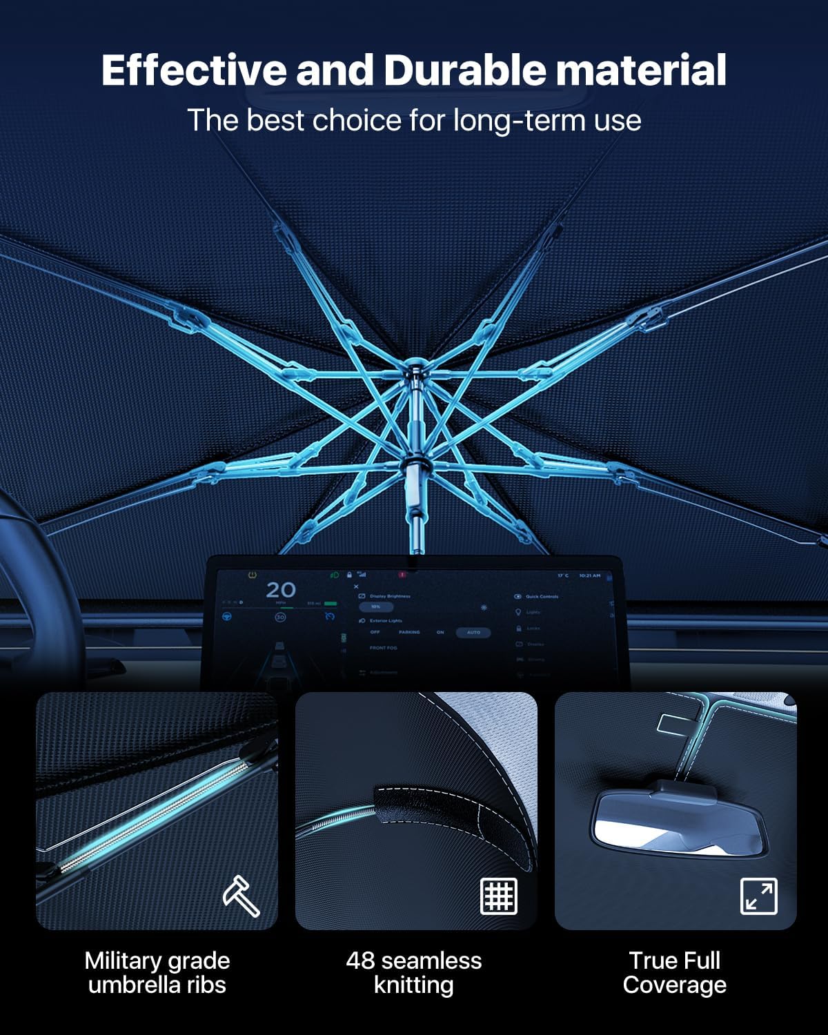 Nmoiss Windshield Sun Shade Umbrella 2025