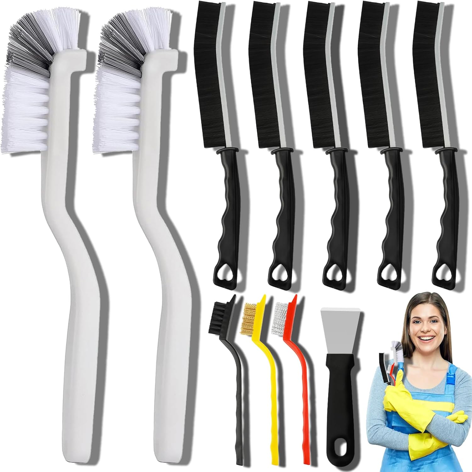 11Pcs Crevice Cleaning Brush Set for Kitchen