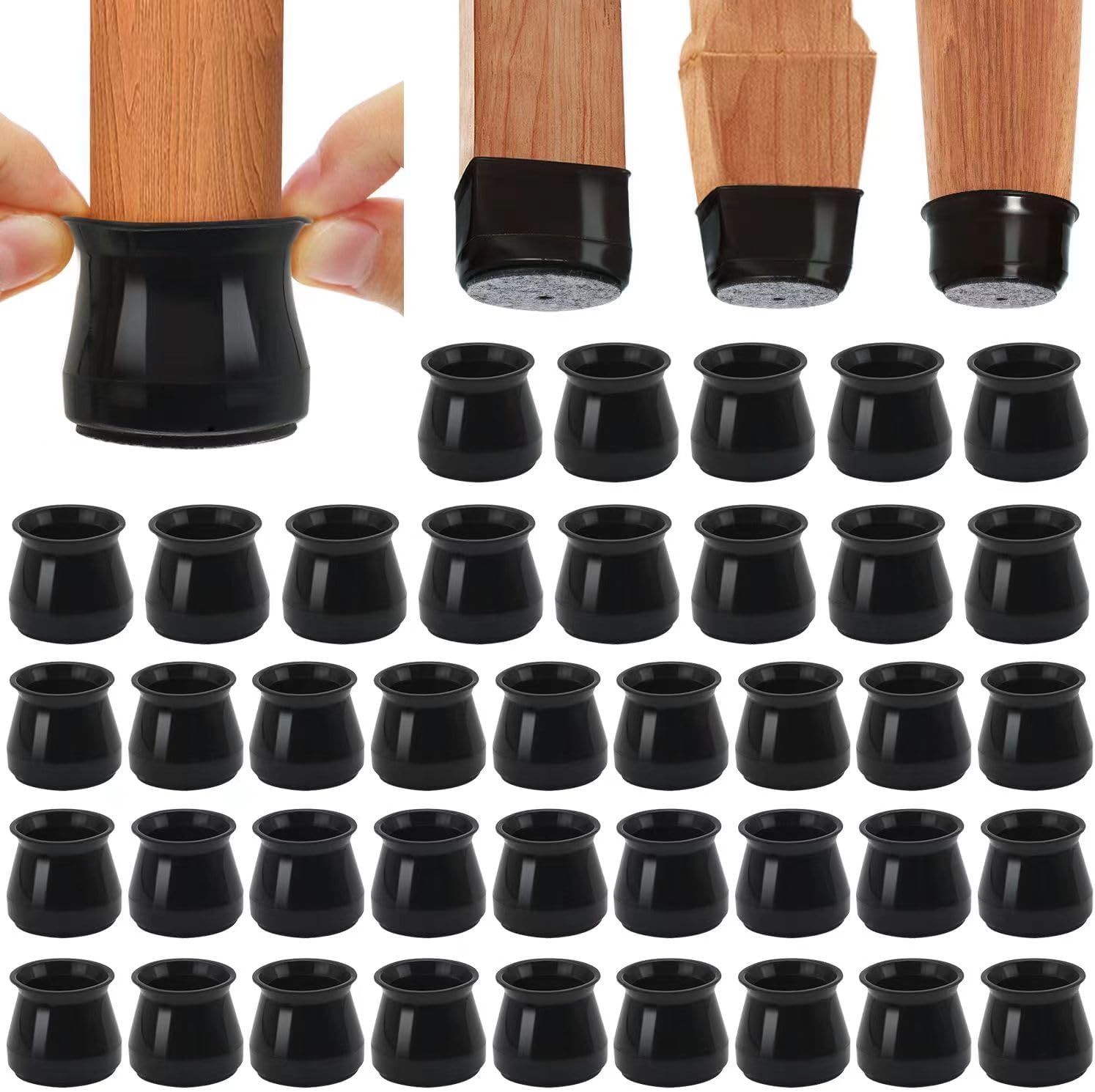 BUMACO 40Pcs Chair Leg Floor Protectors