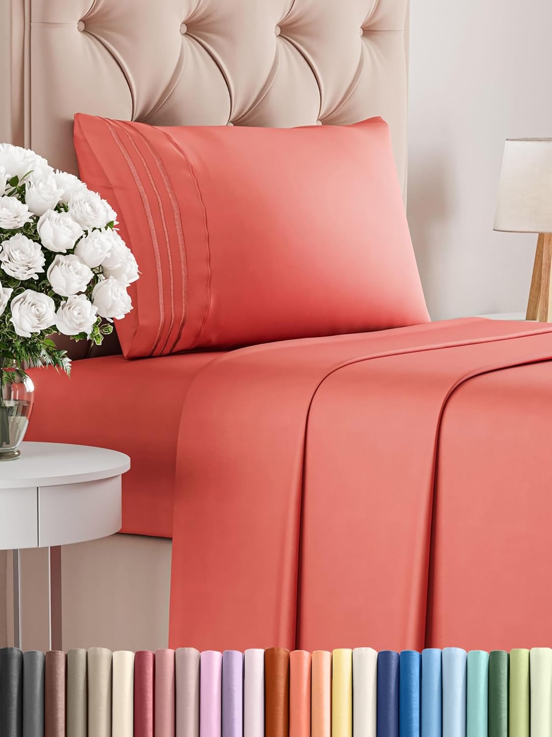 King Size Comfy Breathable & Cooling Bed Sheets Set