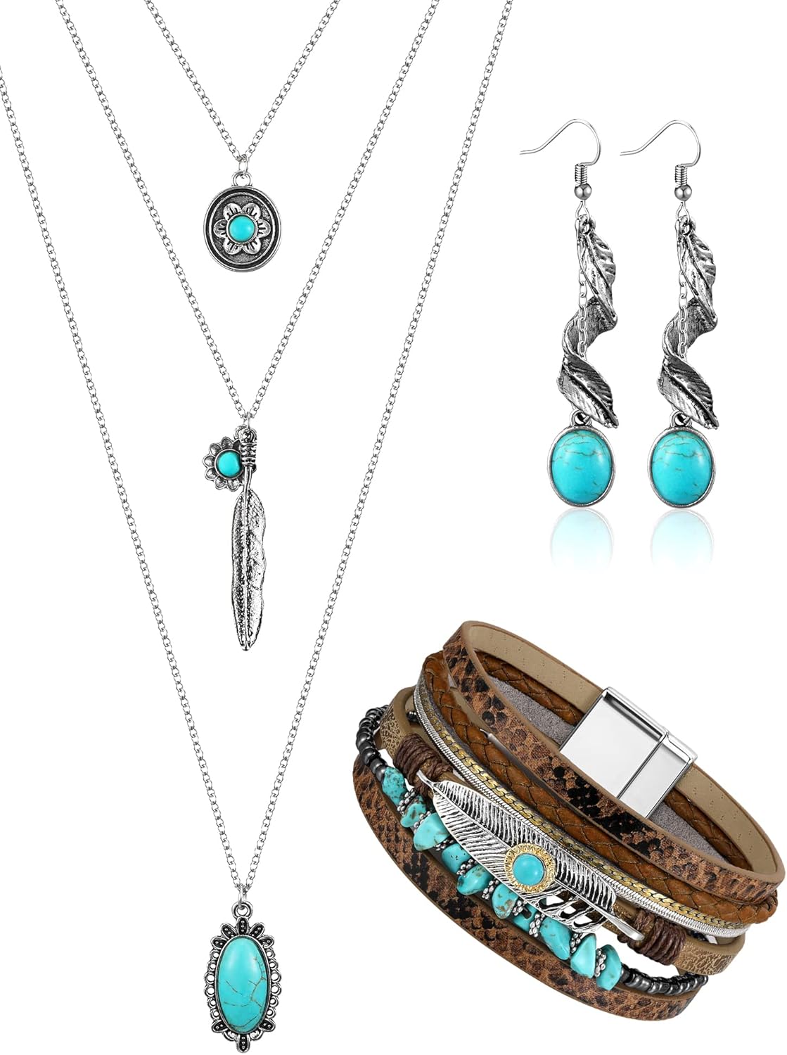 Rustic Style Boho Jewelry Set Women