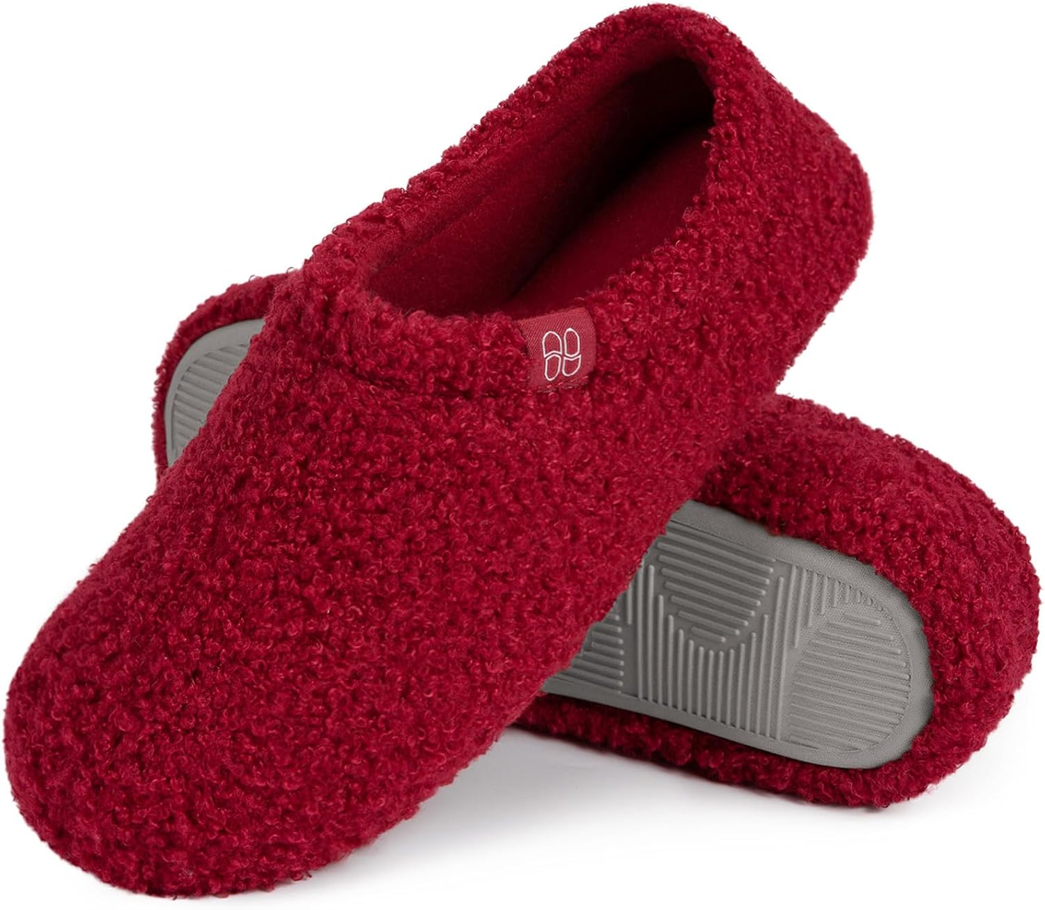 HomeTop Women's Fuzzy Curly Fur Foam Slippers