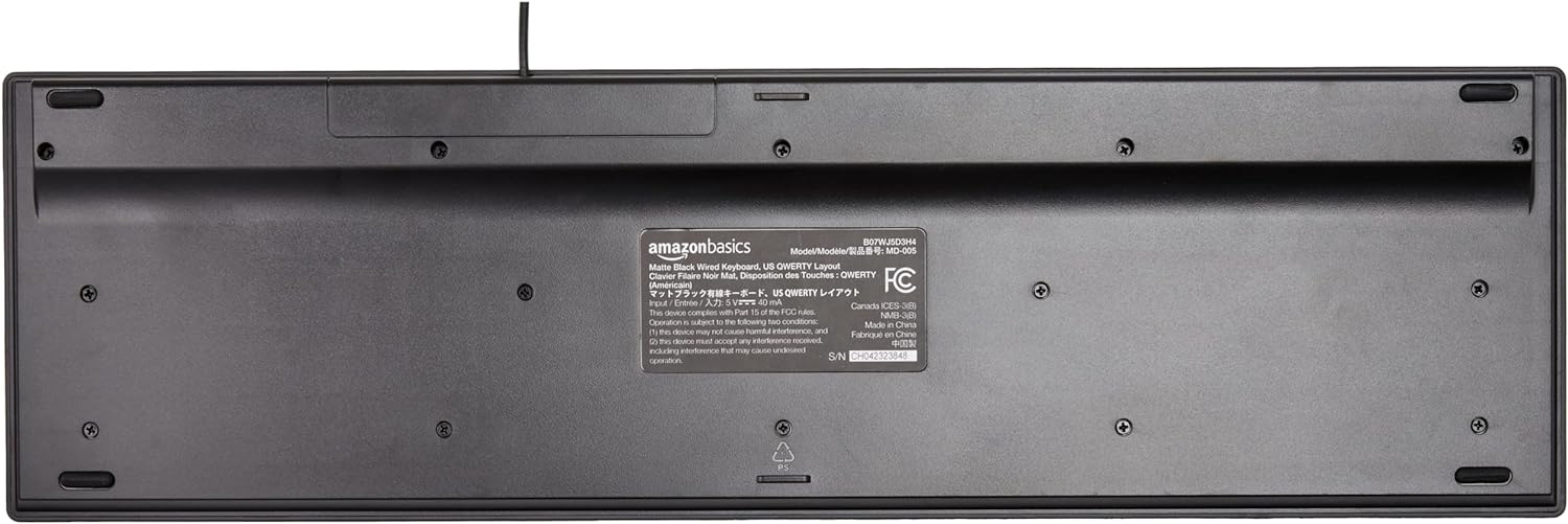 Amazon Basics Wired QWERTY Keyboard