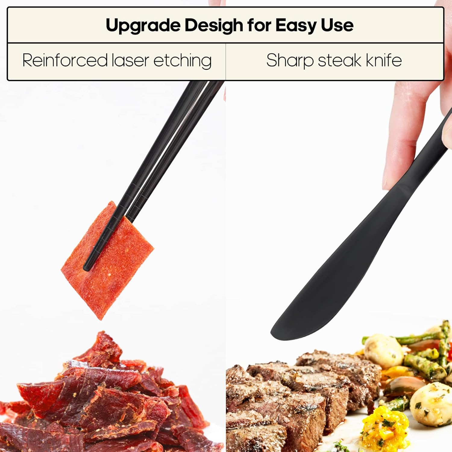 Travel Utensils with Case Quatish Portable Silverware Set