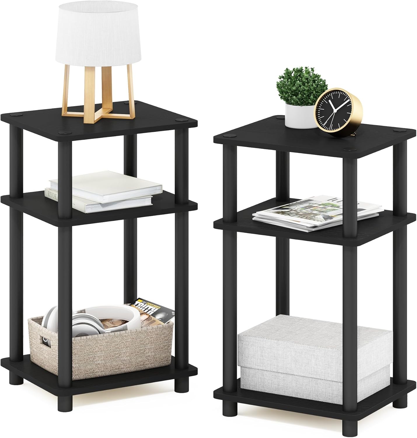 Furinno JUST Side Table Open Shelves Night Stand
