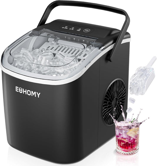 EUHOMY Countertop Ice Maker with Handle