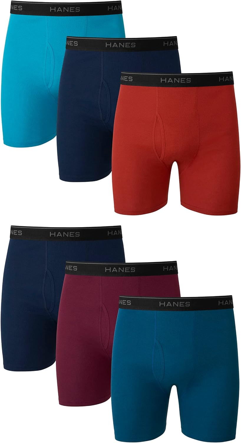 Hanes Men’s Boxer Briefs Cool Dri Cotton