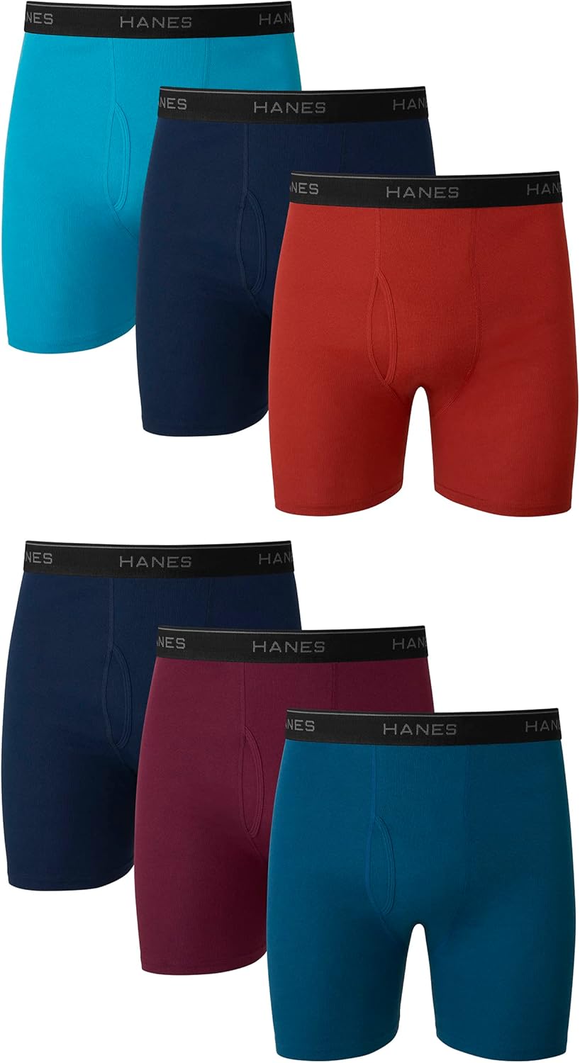 Hanes Men’s Boxer Briefs Cool Dri Cotton