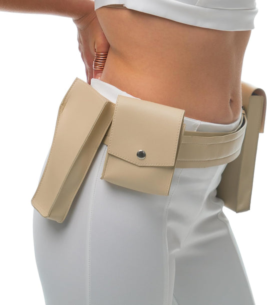 Adjustable Belt with Pockets Holster for Womens