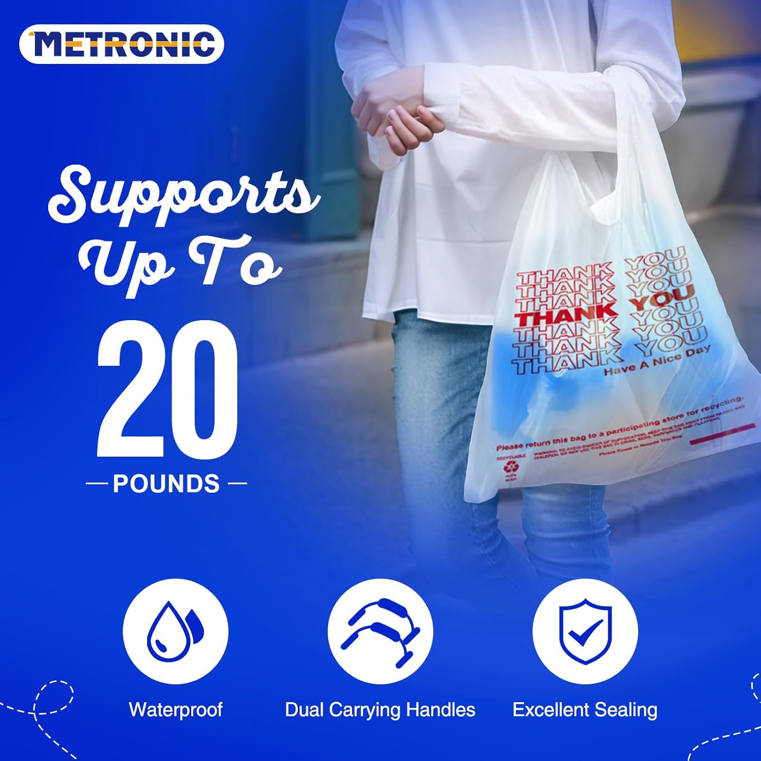 Plastic Retail Shopping Bags with Handles