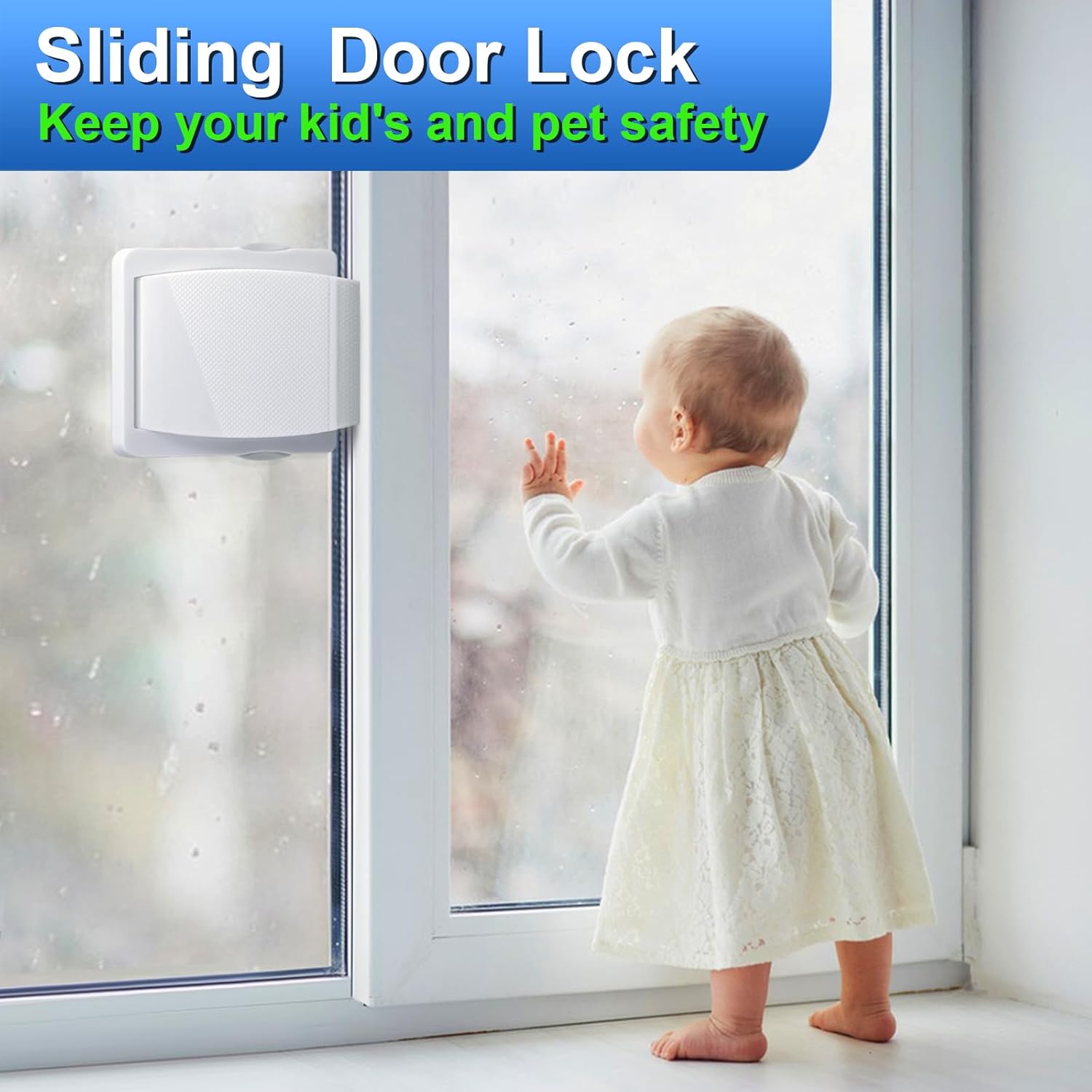 Sliding Door Lock 2 Pack Child Safety Sliding Glass