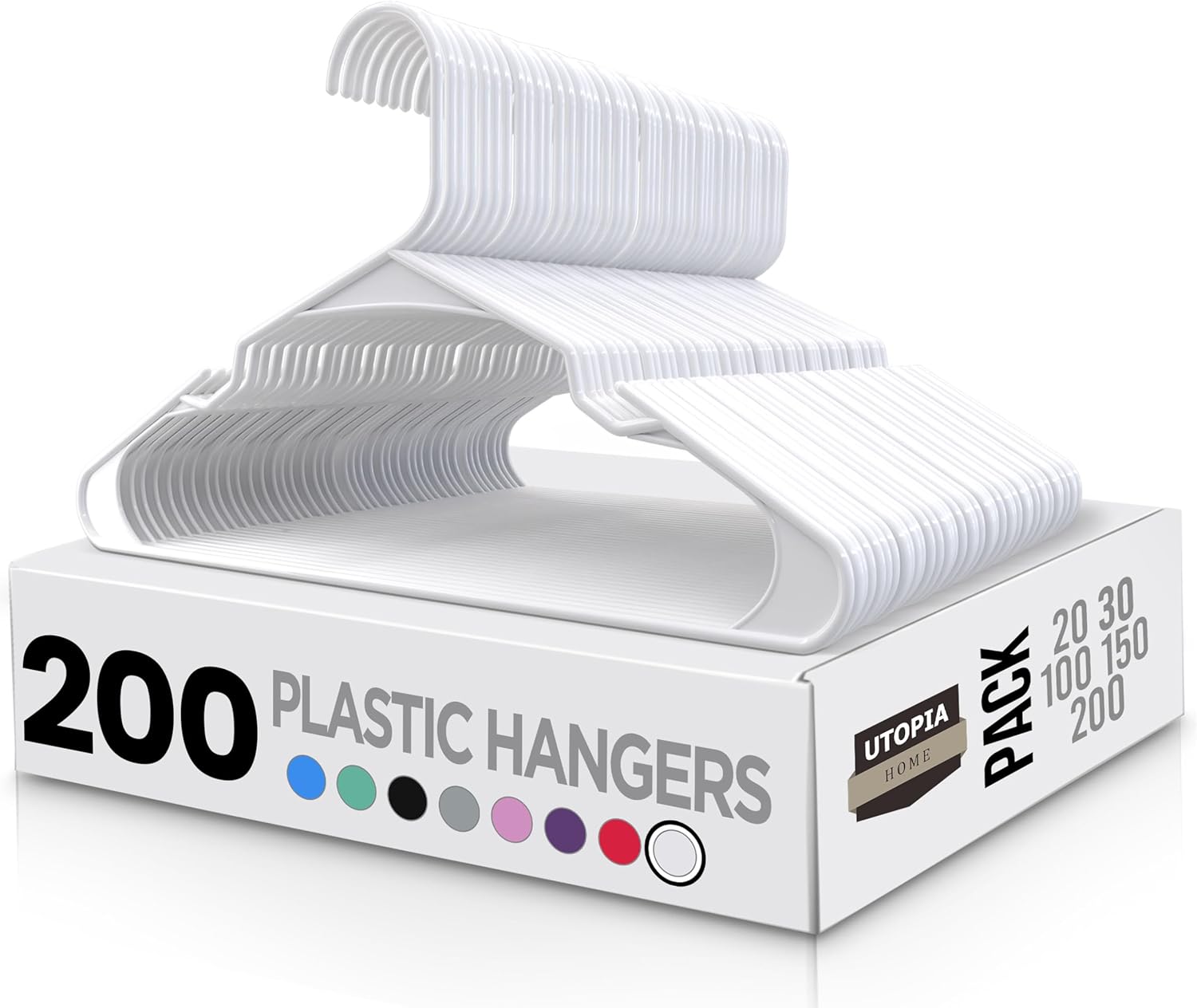 Utopia Home Plastic Hangers Space Saving Clothes Hanger